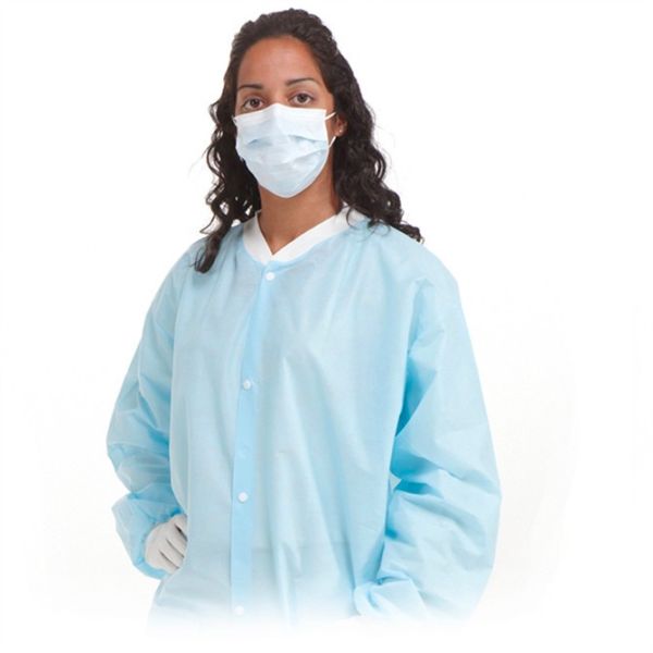 Pink Disposable Polypropylene Lab Coat Dustproof Anti - Chemical Liquid Splash