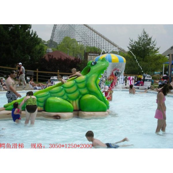 Buy Crocodile Water Slide And Sprinkler Commercial Small Fiberglass Slide at wholesale prices