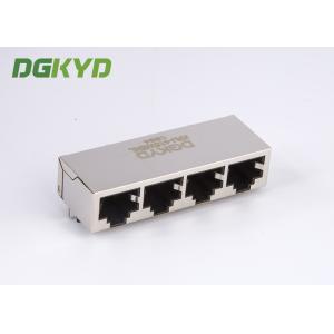 1 x 4 Multiple Port cat5 RJ45 PCB Socket Connector Female For Communication