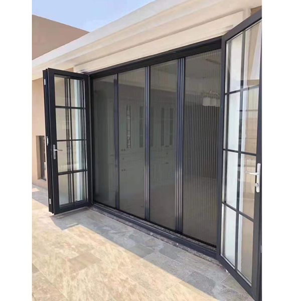 Buy Anodized Aluminum Fire Attenuation Glass Entry Doors Swing Open at wholesale prices