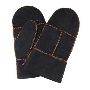 cheap patched sheepskin double face fur kids mitten