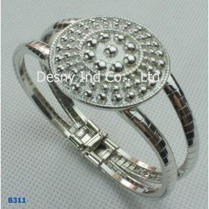Quality High quality alloy metal bangles with white plated and rhinstone for sale