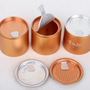 China Sliver Golden 50ml Round Aluminum Food Cans Candy Packaging on sale
