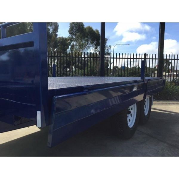 Buy Galvanised Steel TRAY TOP 10x8 Tandem Flat Top Trailer With 2.1mm Rolled Checker at wholesale prices