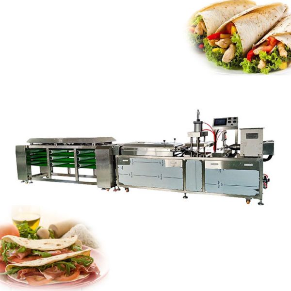 Double Ouput 1300 Piece/Hour Commercial Tortilla Making Machine 30cm Diameter
