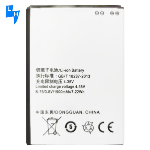 B-75 Original Li-ion Polyer Rechargeable Battery for Y22 Y25 Y13 Y15 1613 Mobile Phones