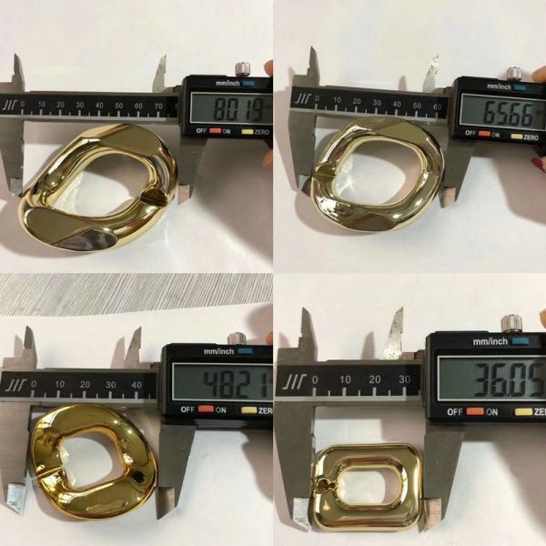 2021 wholesale large plastic link chain shiny gold plastic chain for shoes bag necklace