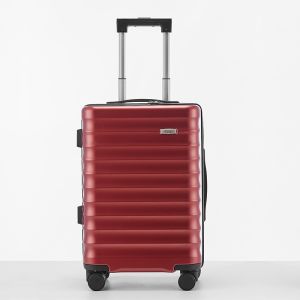 Drawbars Included and Durable Deep Green Textured Unisex Business Luggage