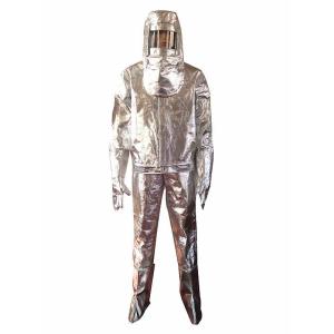 China 2800G Firefighter Protective Suit Acrylic Fibre Aluminium Finish Acid Resistant on sale