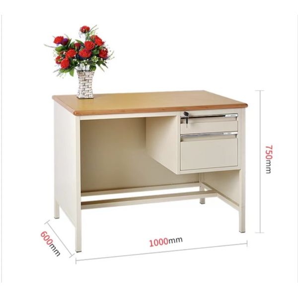 Buy Knock Down Structure Office Table Desk With 25mm Wooden Desktop at wholesale prices