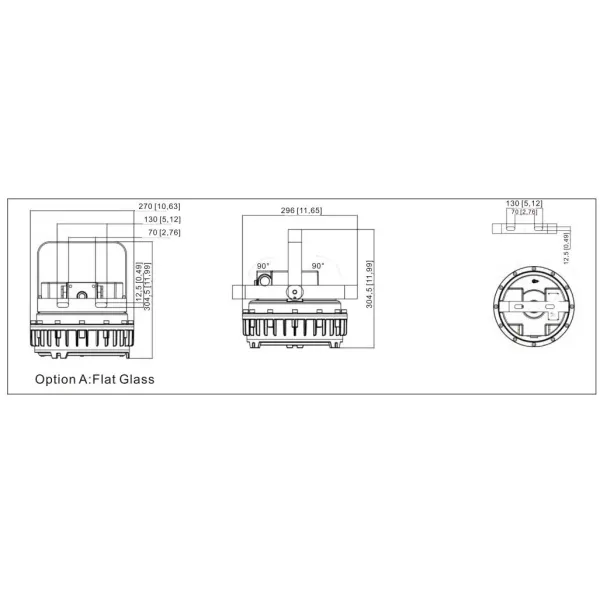 Ex LED Explosion Proof Light Atex Certified 60W Zone 1 Zone 2 LNG Gas Station Oil Industry Light Ocean Platform Light