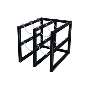 6 Cylinder O2 Bottle Rack 2 Wide By 3 Deep Compressed Gas Bottle Rack