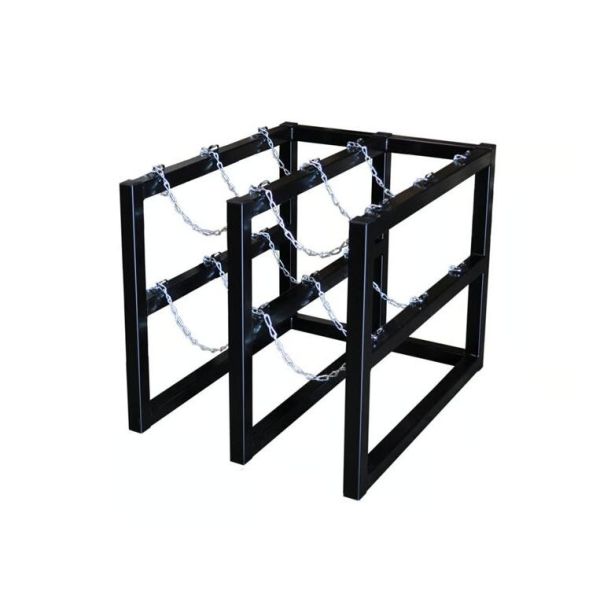 Buy 6 Cylinder O2 Bottle Rack 2 Wide By 3 Deep Compressed Gas Bottle Rack at wholesale prices