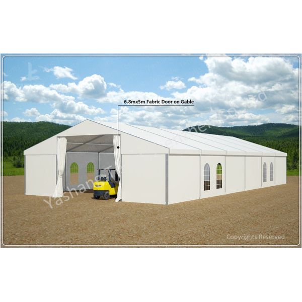 Heat Resistant Tent Accessories Height Customizable Fabric Door Glass Door Roller Gate