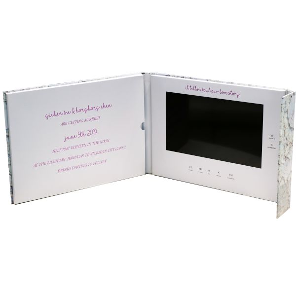 Buy 5 Inch Screen Lcd Video Business Cards Wedding Custom Digital Book Printing A5 at wholesale prices