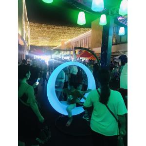 Amusement Facility Glow Led Swings With Hanging Frame