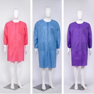 S&J Factory Price Lab Coat Waterproof Non Woven Disposable Lab Coat Hospital