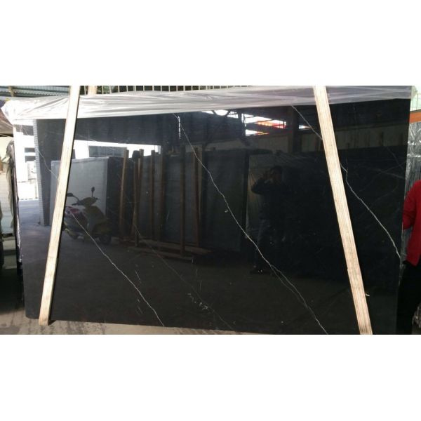 China Cheap black and white marble slab 2 cm natural stone slab