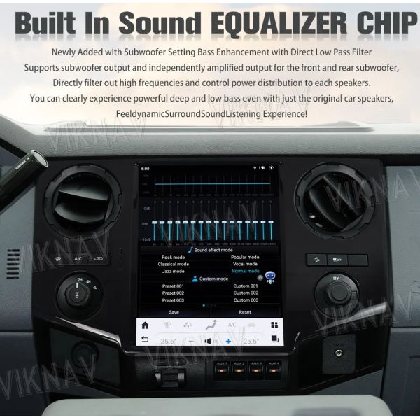 12.1 Inch Touch Screen Stereo For 2009--2014 Ford F450 F650 GPS Navigation Multimedia Player Wireless Carplay BT 4G
