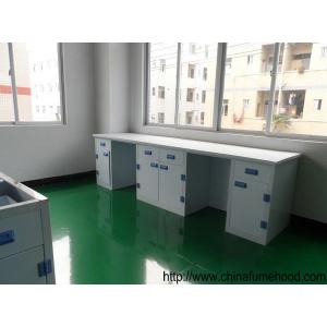 White Chemistry Lab Furniture Phenol Formaldehyde Resin Bench With PP Cabinet
