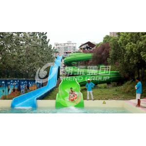 Stainless Steel Fastener FRP Spiral Water Slides / Fiberglass Water Slide