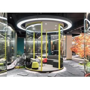 demountable aluminum tempered single glass partition wall office furniture