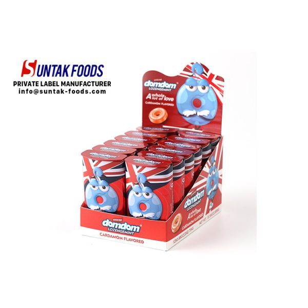 Buy Double Color Sour Lemon Candy , Oval Shape Fruit Flavored Candy 40 Pcs X 0.7g at wholesale prices