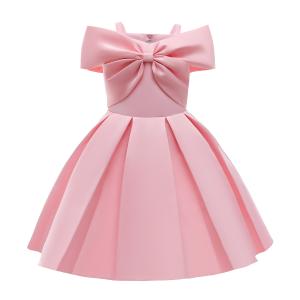 Girls Dress 2022 New Summer Children's Clothing Pink Suspender Skirt Western