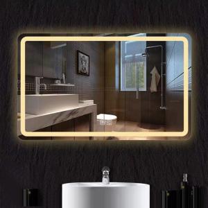Hotel Home Bathroom Decoration Large Oval Bath Mirrors with Touch Screen and LED