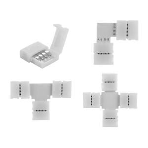 10mm 4 Pin Led Rgb Connector 10mm 4 Pin LED Accessory L T X Shape Unwired