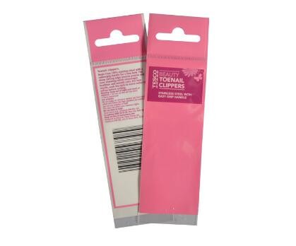 Plastic hanger cosmetic packaging PP bags/opp header bag with self adhesive