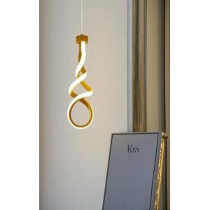 Modern LED twisted aluminum chandelier dimmable kitchen dining room single