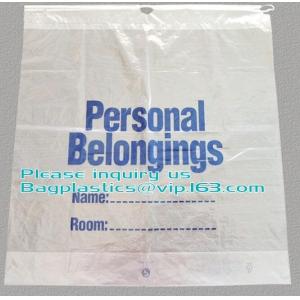 Dissolvable Laundry Bags Drawstring Patient Belongings Bag With Rigid Handle