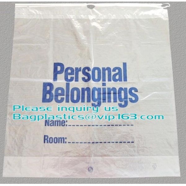 Buy Biodegradable Drawstring Patient Belongings Bag, Manufacturer Of Patient Belonging Bag at wholesale prices