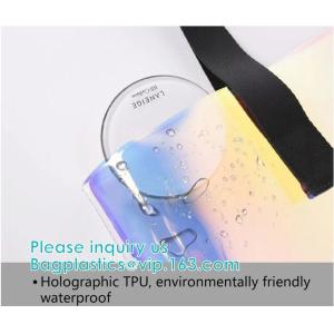 Reflective laser PU leather bag, Iridescent Tote, Fashion Holographic Handbag,