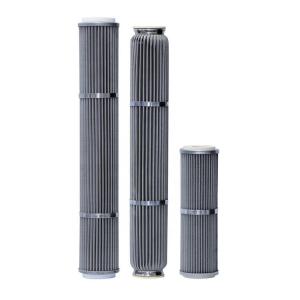 SS 304 316 316L silver color stainless steel water mesh filter pleated filter