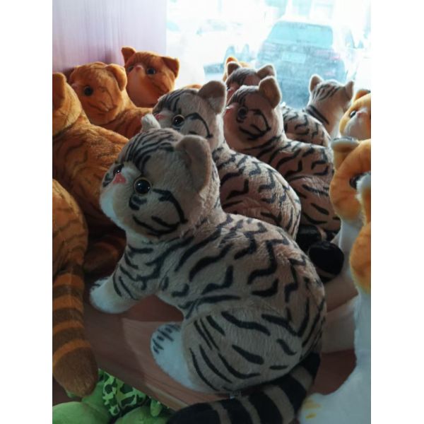 Cute patterned kitten cat plush toy stuffed toy cartoon animal handicraft gift holiday gift