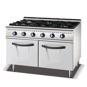 China SS304 Gas 6 Range Stove With Oven LPG/Natural Gas 150KG Hotel Equipment on sale