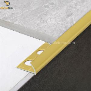 Round Open Shape Aluminium Tile Trim 10mm X 2.5m High Glossy Gold