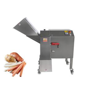 Heavy Duty Vegetable Processing Equipment Potato Crinkle Strips Cutting Machine