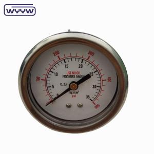 2.5" Rear Entry Pressure Gauge Manometer Glycerine High Pressure Meter