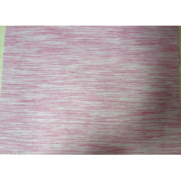 Polyester / Rayon 30s Tr Stretch Jersey Fabric Pink And White 160cm Width
