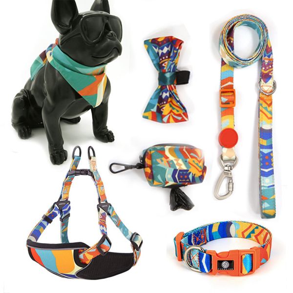 Buy Upgrade Your Dog's Walks with Our Luxurious Reflective Dog Harness and Leash Combo Set at wholesale prices
