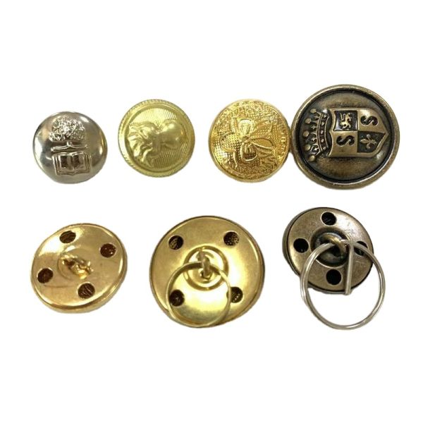 Wholesale metal sewing button custom logo brass buttons