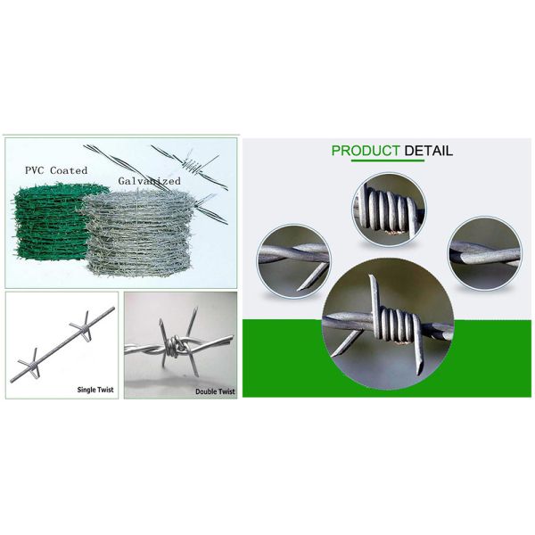 Anti Alkali Military Security hot dipped galvanized Barbed Wire Fencing