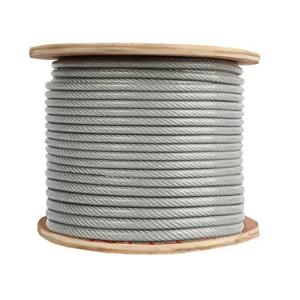 7x19 Construction 3/8 Wire Rope 9.5mm Zip Line Cable with High Tensile Strength Coated or not by Standard AiSi