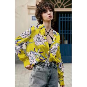 100% Silk 20MM China Yellow Rose Women Fashion Dress