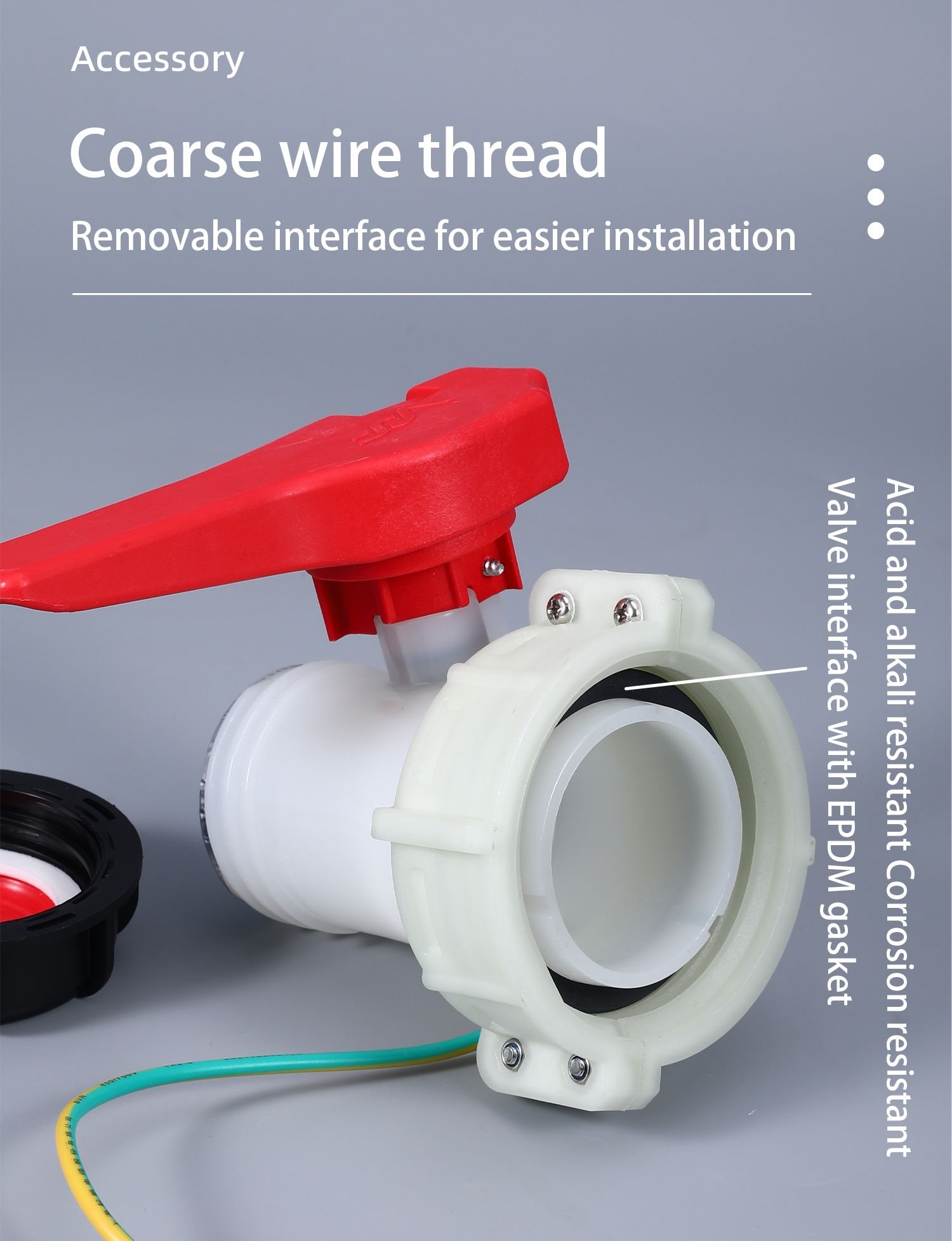 Structure Butterfly Valve Media Water DN50 75MM Plastic HDPE Valve for IBC Water Tank