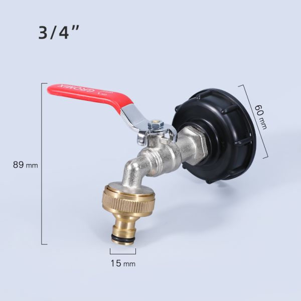 Customized Support Adapter Faucet Wire IBC Tank Tap Replacement Connector Valve For Water Tank Hose Tap