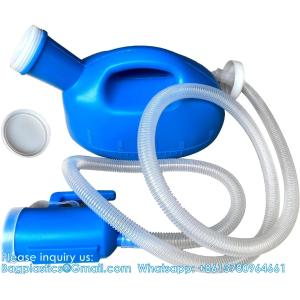 Quality Portable Urinals Spill Proof 2000 Ml 68 Oz Urine Bottles For Men 63&quot; Long Tube Urinals For Men Urine Jug Pipe for sale